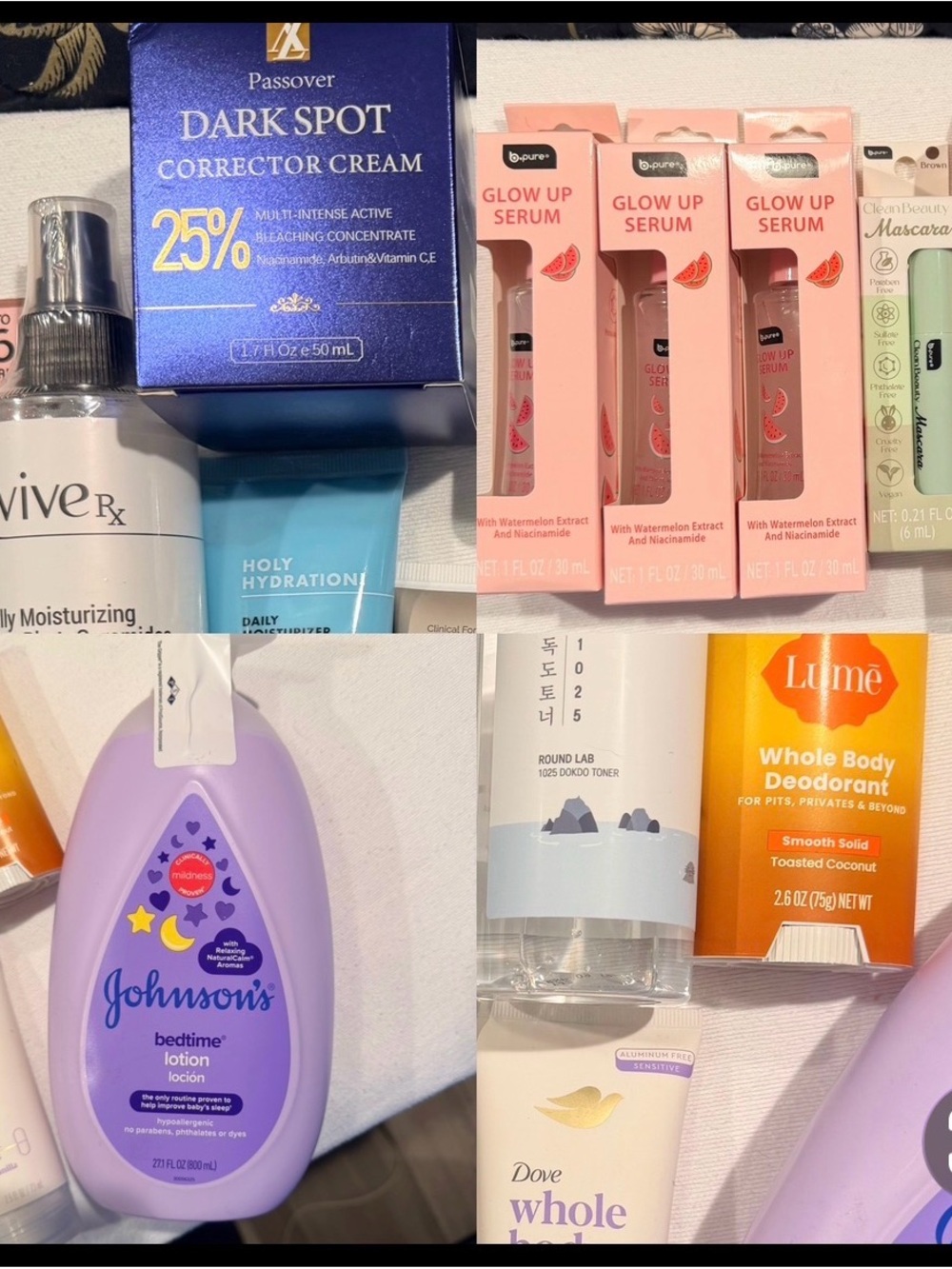 Johnson's Bedtime Lotion + Assorted Skincare Bundle All New
